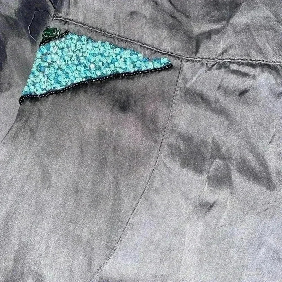 Anthropologie Boho Raga Bead Embellished Silky Satin Whimsical Pants Size S - Picture 5 of 11